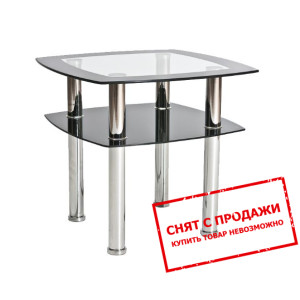 Стол журнальный Signal Rava D Прозрачный/хром...
